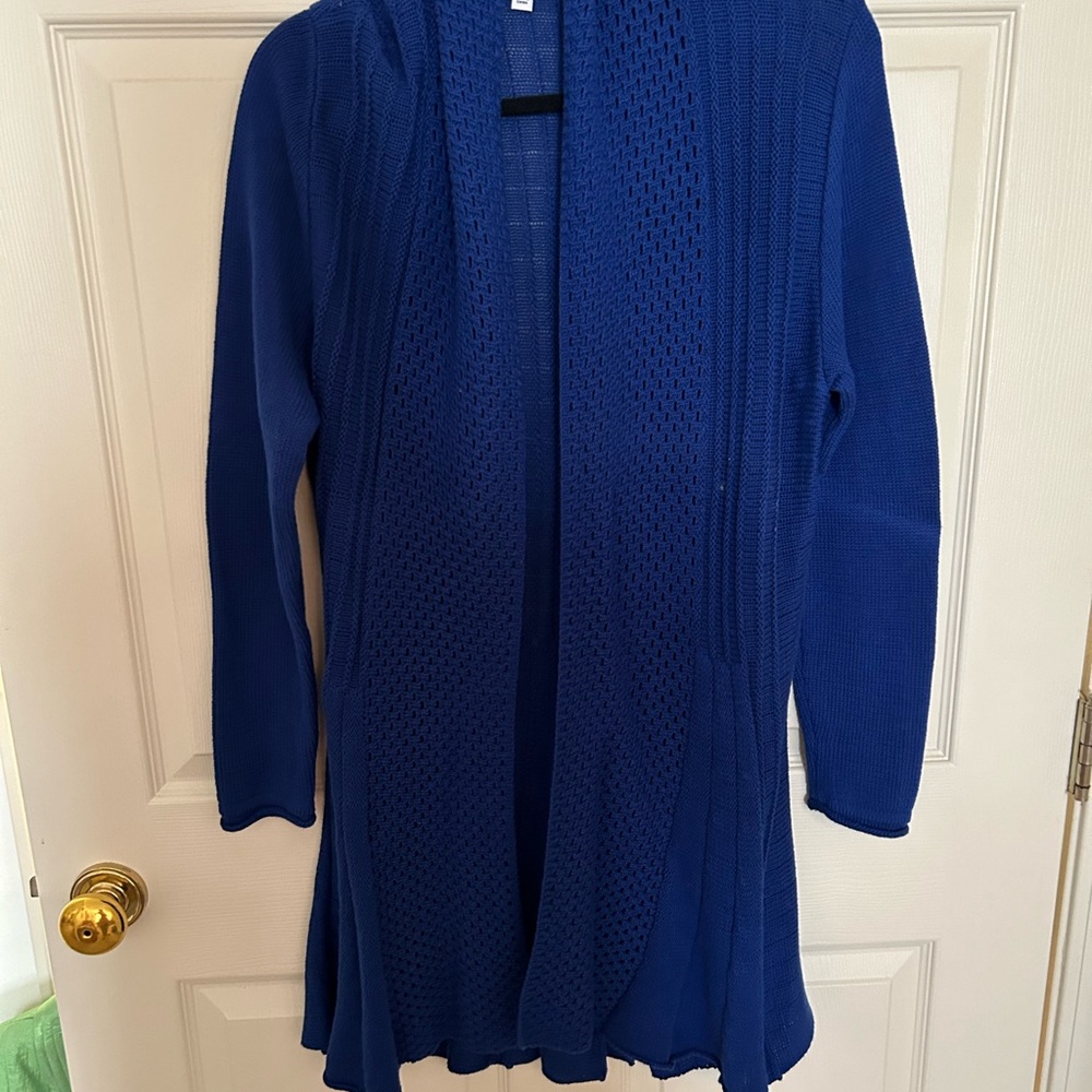 Royal Blue Ribbed Collar Tunic - Picture 3 of 3